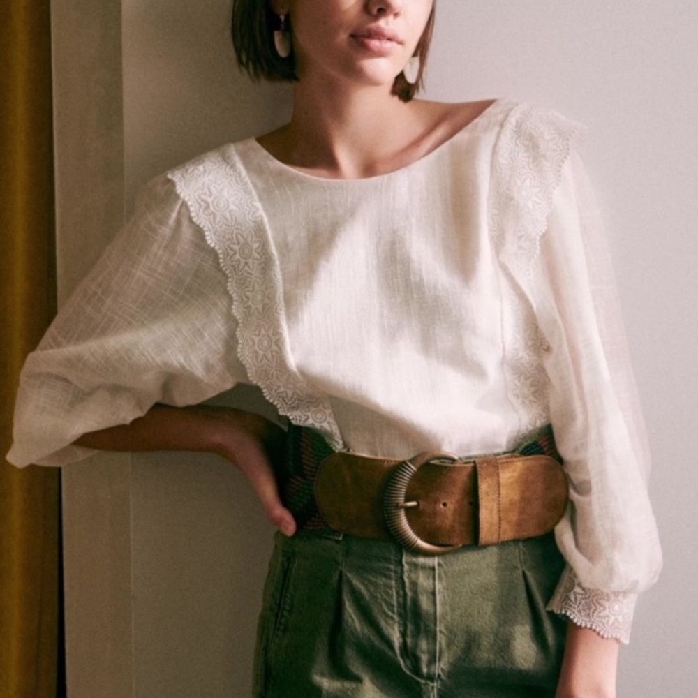Sézane Green and Tan Carlie Belt - Picture 3 of 11